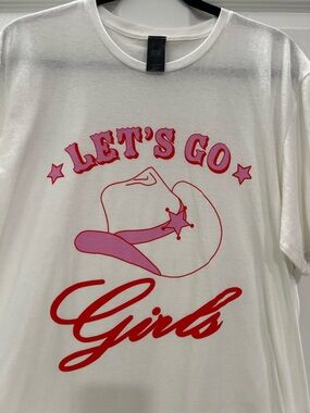 Let’s Go Girls White Graphic Tee
